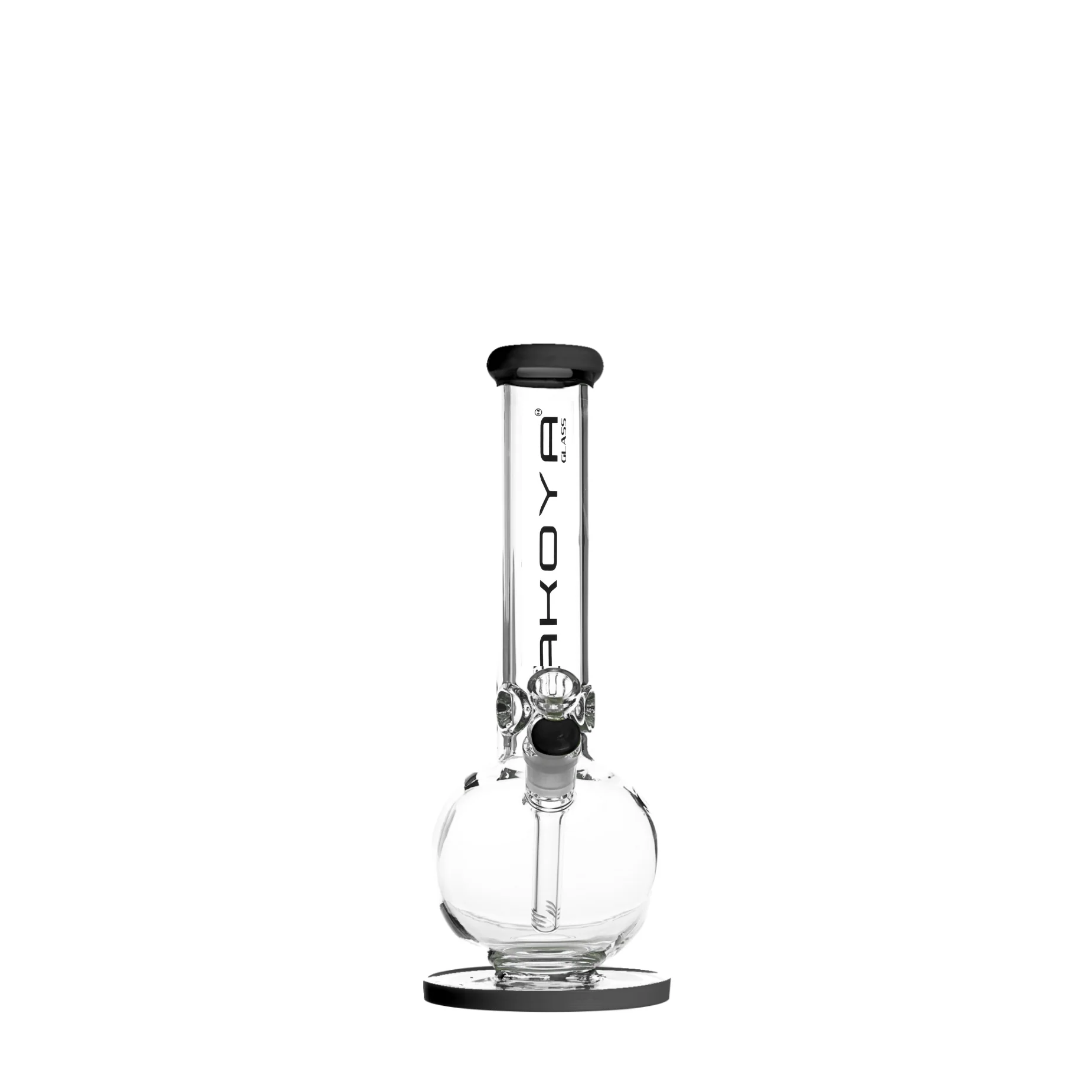 7mm Bong Bauch mit Standfuß 34cm - Schwarz