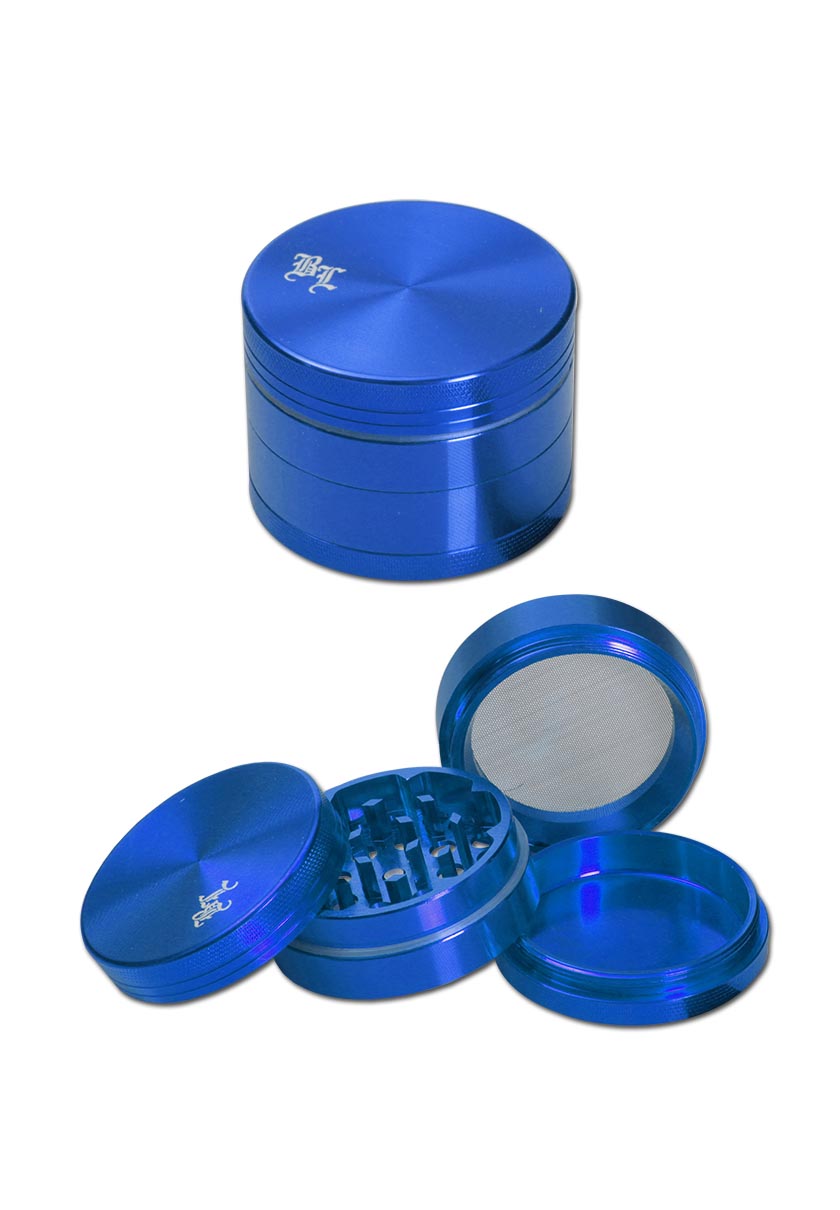 Alu-Grinder, ⌀40mm, 4-tlg. anodisiert mit Sieb