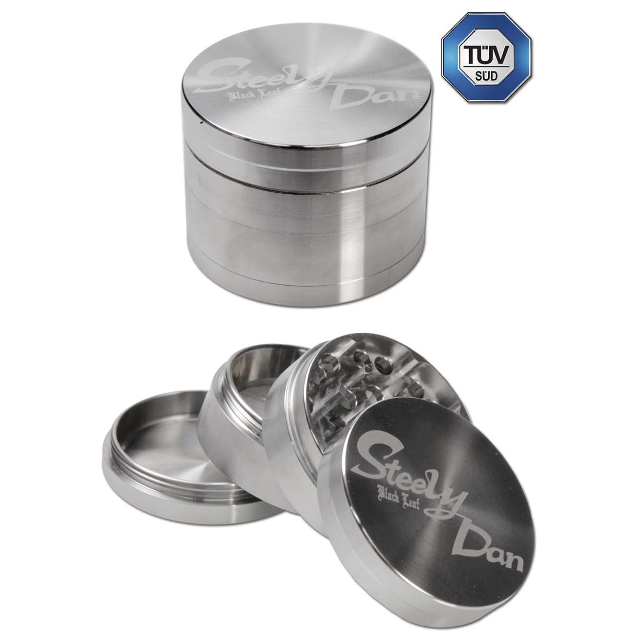 Black Leaf "Steely Dan" Edelstahl-Grinder 4tlg.